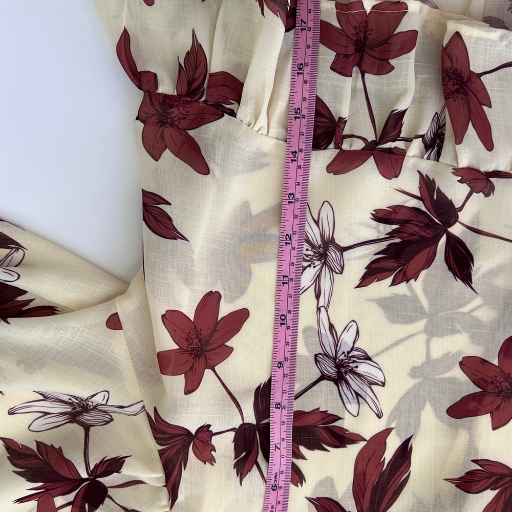 Review Moda Creme Floral Print Blouse by Review (Size M) - Picture 14 of 14